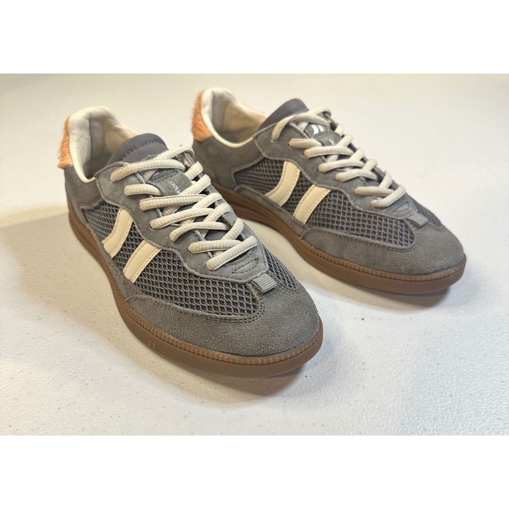Coolway Grey Suede Mesh Faux Fur Heel Gum Sole Sneakers Women US 7 EU 38